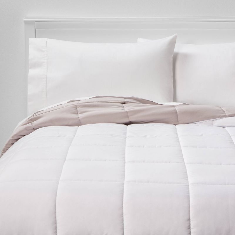 Reversible Microfiber Solid Comforter - Room Essentials™, 1 of 14