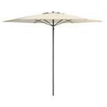 7.5' x 7.5' UV and Wind Resistant Beach/Patio Umbrella Warm White - CorLiving