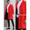 Lars Amadeus Men's Notched Collar Double Breasted Long Winter Coat - 4 of 4