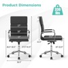 Tangkula 2PCS Ergonomic Office Desk Chair w/Rocking Backrest Zippered Covers for Home - 3 of 4