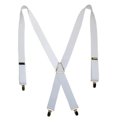 Suspender Store 1.25 inch Wide Y-Back Drop Clip Suspenders - Black