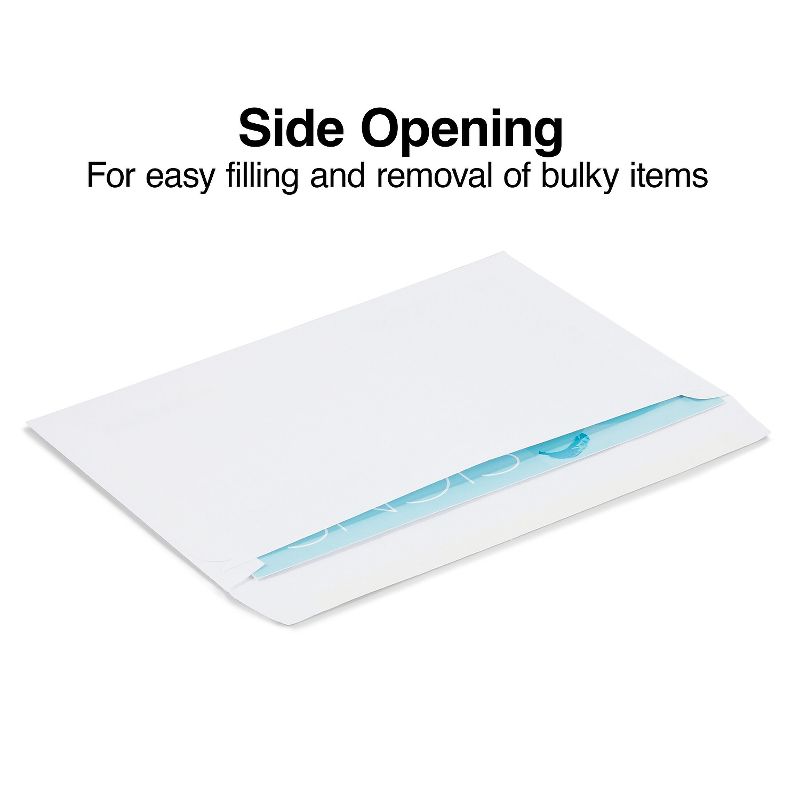 MyOfficeInnovations Gummed Flap Side-Opening Booklet Envelopes 6" x 9" White Wove 250/BX 472852, 2 of 5
