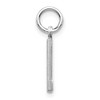 Black Bow Jewelry 14k White Gold, Julia Collection, Small Satin Block Initial L Pendant - 2 of 4