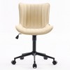 YOUNIKE Modern Home Office Chair Adjustable Swivel Desk Chair Leather Rolling Task Vanity Chair Seat Size 19.49"Wx16.93"Dx(17.91-22.64)"H - 4 of 4