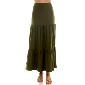 Derek Heart Juniors High Rise Tiered Maxi Skirt - 1 of 4