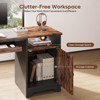 Bestier 48'' Computer Desk With Storage, Small Executive Desk with Cabinet, Open Shelf & Keyboard Tray for Home Office and Study - 2 of 4