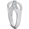 Pompeii3 1/2 Ct Diamond Infinity Braided Anniversary Right Hand Ring 10k Whie Gold - 2 of 4