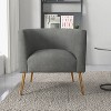 SEYNAR Mid-Century Modern Velvet Round Accent Chair for Living Room, set of 2 - 3 of 4