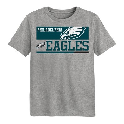 NFL Philadelphia Eagles Boys' Short Sleeve Poly Heather Gray T-Shirt