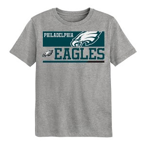 NFL Philadelphia Eagles Boys' Short Sleeve Poly Heather Gray T-Shirt - 1 of 1