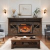 NAYSAYE Indoor Fireplace TV Stand Overheating Protection Adjustable Flame for Living Room, Brown, 60"*15.75"*32" - 2 of 4