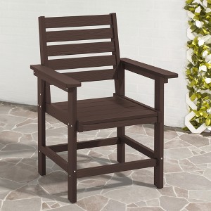 Arceso 18'' HDPS Outdoor Dining Chair, Patio Chair with Armrest for Backyard - 1 of 4