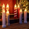 Mr. Christmas 24" LED Blow Mold Retro Metallic Candle Outdoor Christmas Decoration (Set of 2) - 4 of 4