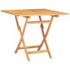 vidaXL Garden Table Warm Teak Solid Teak Wood 33.5 x 33.5 x 29.9 in - 2 of 4