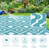 Outdoor Rug for Patio Modern Reversible Camping Mat, Outside Portable Plastic Straw Rugs Camping Rug for Balcony Deck RV - 4 of 4