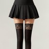 Anna-Kaci Women's 2-Piece Set Thigh High Stockings with Lace Top Detail - Black - 2 of 4