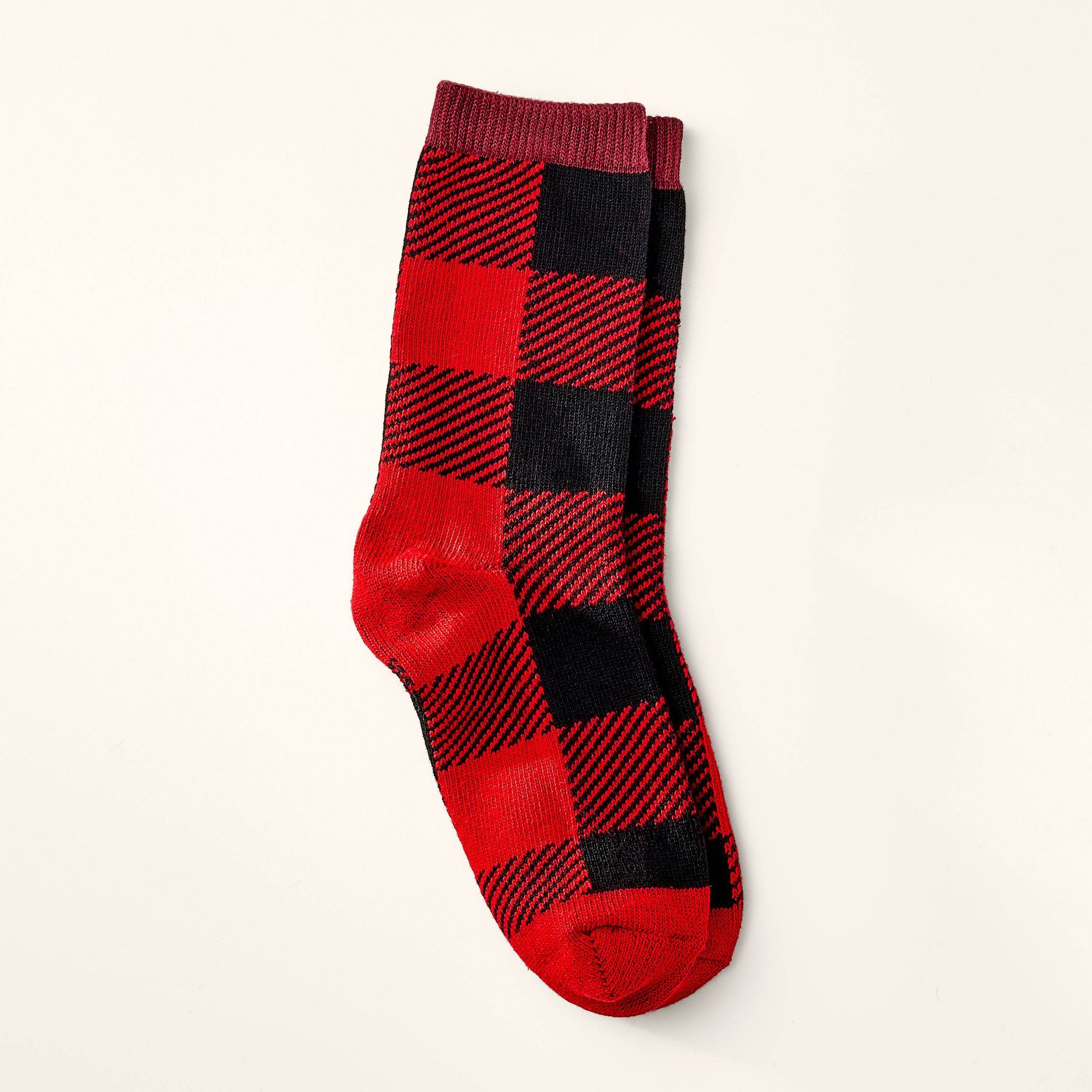 Adult Buffalo Check Crew Socks - Woolrich x Target Red/Black M