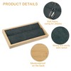 Unique Bargains Bamboo Wood Earrings Tray Stackable Storage Jewelry Tray Showcase Organizer 1 Pcs - 3 of 4
