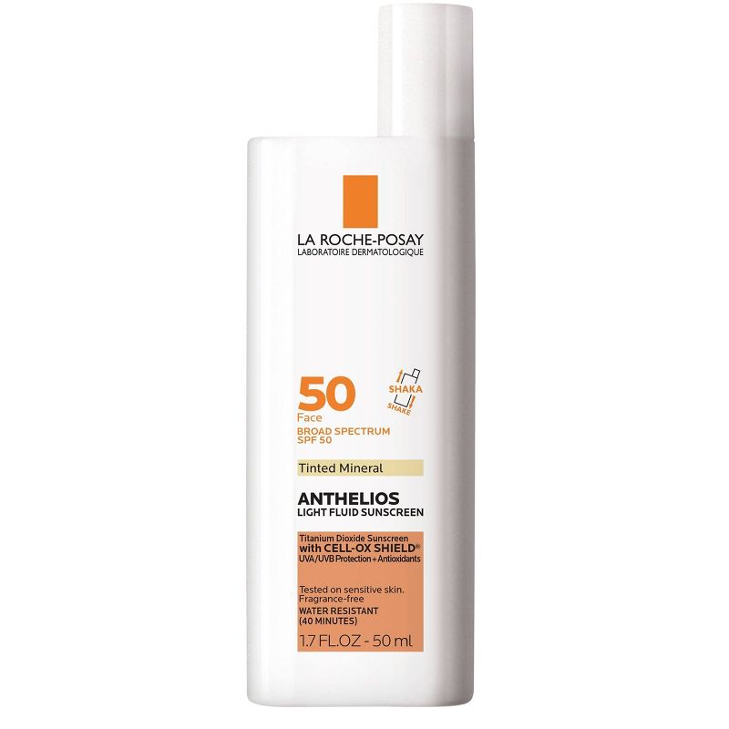 La Roche Posay Anthelios Tinted Ultra-Light Fluid Mineral Face Sunscreen with Titanium Dioxide - SPF 50 - 1.7 fl oz, 1 of 10