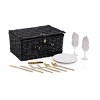 Picnic Basket Set for 2, Black Willow with Beige Accents - 2 of 4