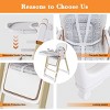 TopComfy Infant Seats Convertible Baby High Chair Baby to Rocker 5 Point Harness Silent Locking Wheels Removable for Kids, White, 22.44"*11.02"*23.23" - 4 of 4