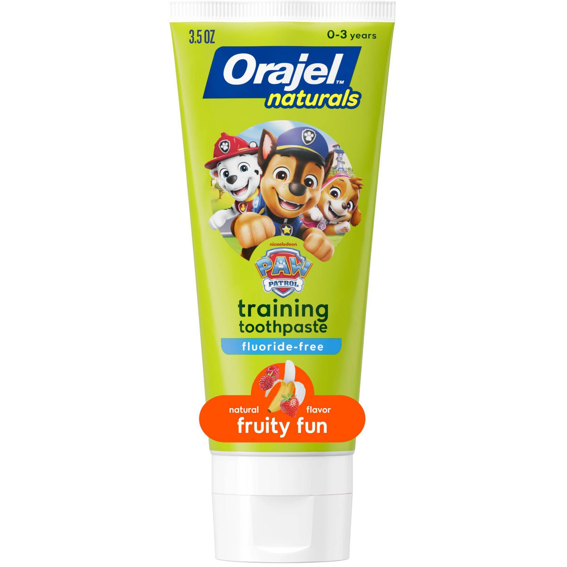 Orajel Kids' Paw Patrol Fluoride-Free Toothpaste - Fruity Fun - 3.5oz