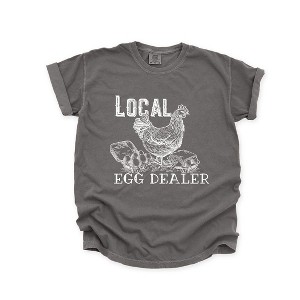 Simply Sage Market Women's Local Egg Dealer Short Sleeve Garment Dyed Tee - 1 of 4