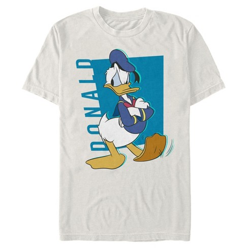 Men's Mickey & Friends Disney Donald Duck Pop Art Portrait Moody T-shirt -  Beige - Small : Target