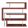 Glass & Synthetic Wood Modern L-Shaped Writing Desk with 4 Open Shelves and 360¡ã Swivel Function - 3 of 4