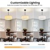 KAISITE Modern Fabric Pendant Light with Black Finish, Soft Light for Bedroom, Dining Room, or Living Room - 3 of 4