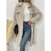 Coolmee Women's Open Front Long Sleeve Fuzzy with Pockets Outwear - 3 of 4