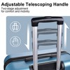 3 Piece Hardshell Luggage Suitcase Sets Hardside Carryon Luggage Set With 360 Degree Spinner Wheels For Travel (20"/24"/28") - 4 of 4