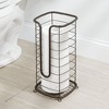 Mdesign Metal Free Standing Toilet Paper Stand, Holds 3 Rolls : Target