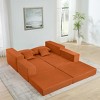 AENKYO 79.5" L-Shaped Modern Sectional Sleeping Sofa Bed, Cloud Couch with Chaise, Corduroy Fabric, No Assembly Required, 4-Seater for Living Room - 4 of 4