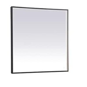 Elegant Lighting Pier 36x36 inch LED Mirror with Adjustable Color Temperature 3000K/4200K/6400K in Black - 1 of 4