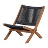 South Shore Balka Straight Woven Lounge Chair Natural/Gray: Glossy Finish, Wood Frame, Spot Clean - 2 of 4