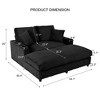 GDFStudio Alkrista 64"W Oversized Corduroy Upholstered Chaise Lounge Chair with Power Outlet and USB Ports - 3 of 4