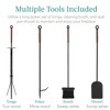 Best Choice Products 5-Piece Modern Contemporary Indoor Outdoor Antique Fireplace Tool Set w/ Ergonomic Handles - 3 of 4