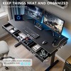 Electric Standing Desk with Drawers, 55x22 Inch Adjustable Height, One-Piece Desktop, Stand Up Desk with Power Outlets, Home Office Desk - 2 of 4