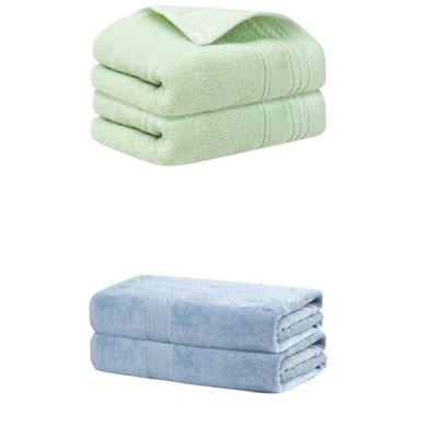 REGALWOVEN Cotton Absorbent Soft Bath Hand Cloths Towels 2 Piece Sets