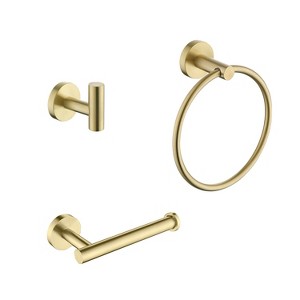 OUTSUPPLY 3-Piece Bathroom Set, Towel Bar, Hooks, Modern Wall Mounted Hardware Rustproof for Bathroom - 1 of 4