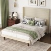 KTMBDW Queen/King Size Wooden Platform Bed Frame with Comfortable High Headboard, Mattress Foundation, No Box Spring Needed, Easy Assembly, Noise Free - 2 of 4
