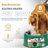 Farm Innovators 1.5 Gallon 60 Watt Electric Powered Heated Pet Water Bowl with Thermostatic Control and Anti Chew Cord, Green (8 Pack) - 2 of 4