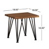 3-Piece Outdoor Coffee and Side Tables Set with Acacia Wood Tops and Iron Frames, Modern Patio Accent Tables for Garden or Lounge–The Pop Home - 4 of 4