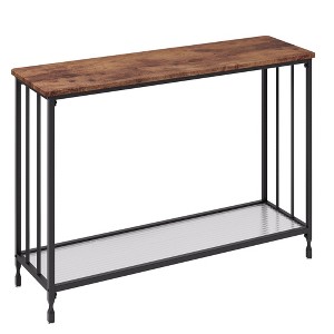 Whizmax Console Table, Sofa Tables Narrow Entryway Table with Glass Shelf and Metal Frame for Living Room, Foyer, Bedroom - 1 of 4