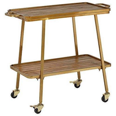 Felix 2 Tier Bar Cart Gold - Adore Decor