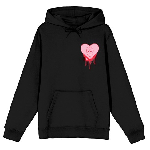 Friday The 13th Mask In Mirror Long Sleeve Black Adult Hooded Sweatshirt - image 1 of 4