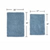 Fantasia Bath Rug Collection Cotton Shaggy Pattern Tufted Set of 2 Bath Rug Set - Home Weavers - 2 of 3