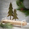 Sullivans 12", 13.5" & 15" Wood Tabletop Evergreen Tree Set of 3, Green - 3 of 4