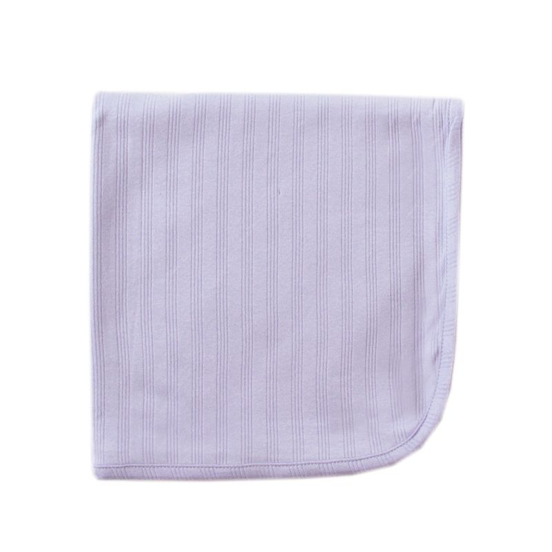 Touched by Nature Baby Girl Organic Cotton Swaddle, Receiving and Multi-purpose Blanket, Lavender, One Size, 1 of 3